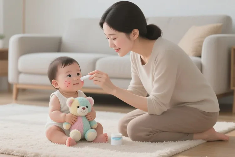 小孩面部偶尔长湿疹可以根治吗(图2)