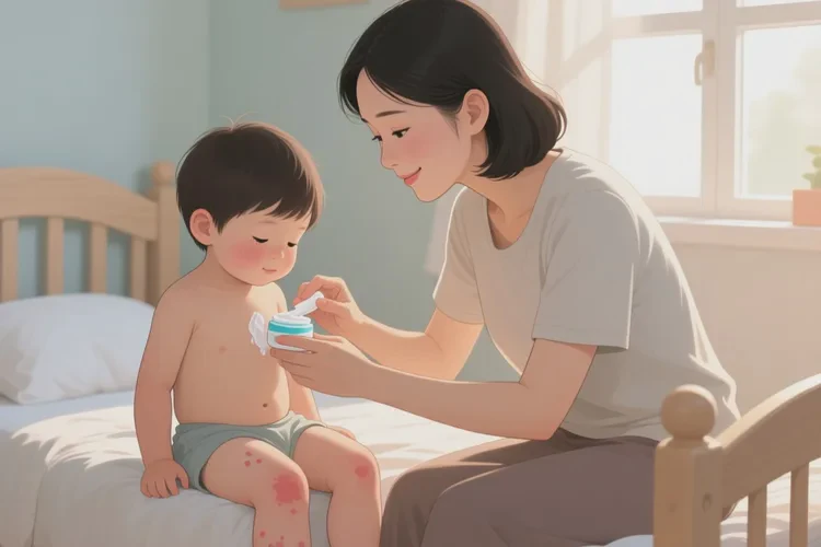 小孩大腿上偶尔长湿疹可以根治吗(图1)