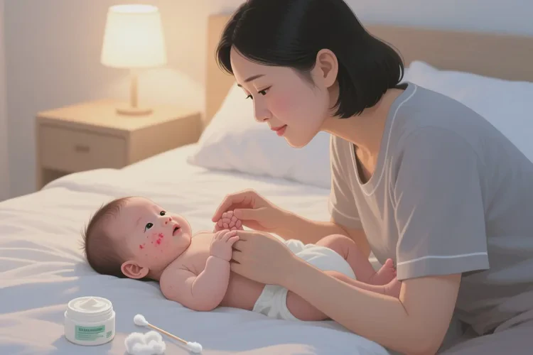 婴儿面部偶尔起湿疹可以根治吗(图1)