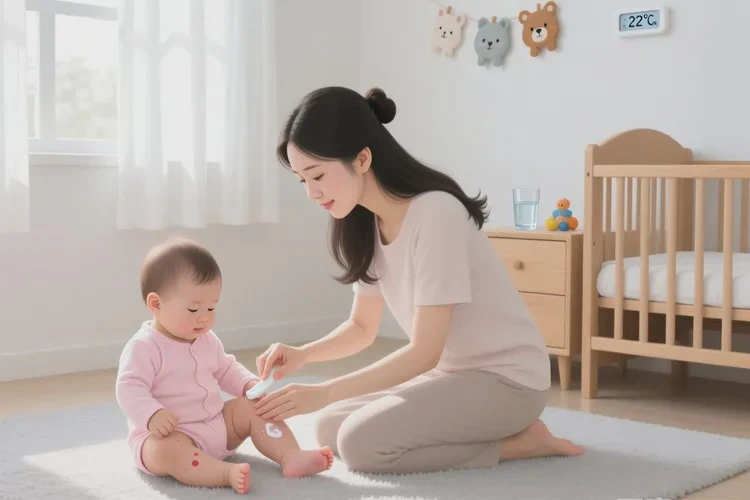 婴儿小腿有湿疹可以根治吗(图1)