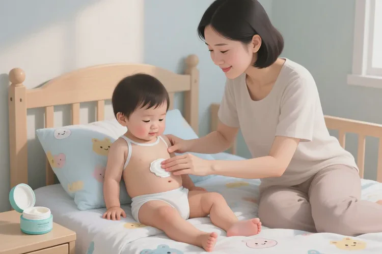 小孩肚子上偶尔起湿疹可以根治吗(图1)