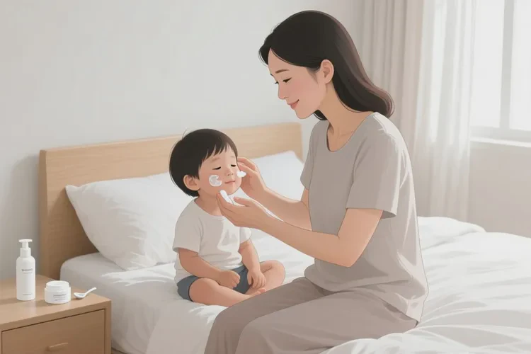 小孩脸上偶尔长湿疹可以根治吗(图1)