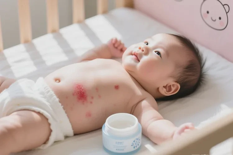 婴儿肚子上偶尔长湿疹可以根治吗(图4)