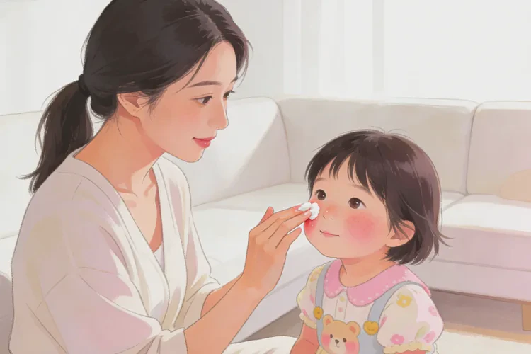 小孩脸上容易起湿疹可以根治吗(图1)