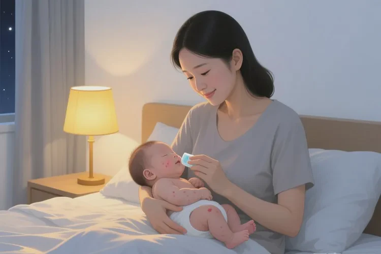 婴幼儿脸上偶尔长湿疹可以根治吗(图1)