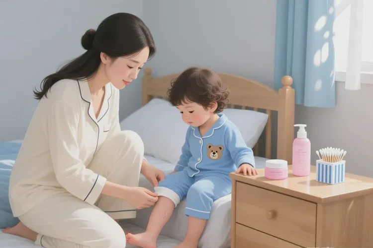 儿童小腿上偶尔长湿疹可以根治吗(图1)