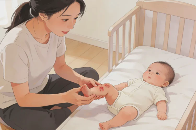 婴儿小腿偶尔长湿疹可以根治吗(图1)