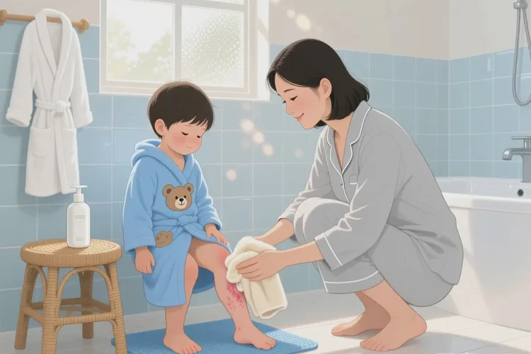 小孩小腿上偶尔起湿疹可以根治吗(图1)