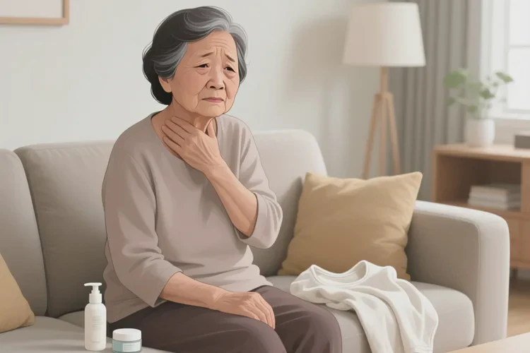 老年人脖子上经常长湿疹可以根治吗(图1)