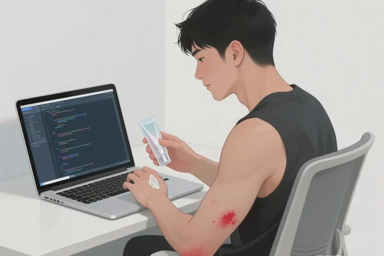 男性手臂偶尔长湿疹可以根治吗(图1)