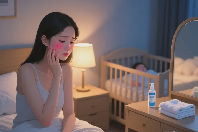 产妇脸上偶尔长湿疹可以根治吗(图1)