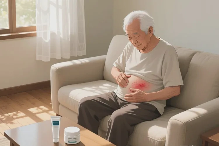 老人肚子上有湿疹可以根治吗(图1)