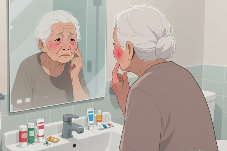 老年人面部长湿疹可以根治吗(图1)