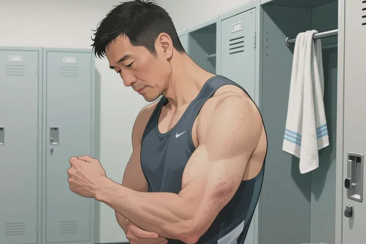 男性手臂上偶尔起湿疹可以根治吗(图1)