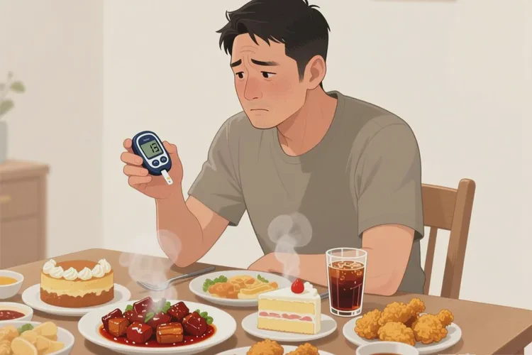 30岁晚餐血糖24.4是怎么回事(图1)