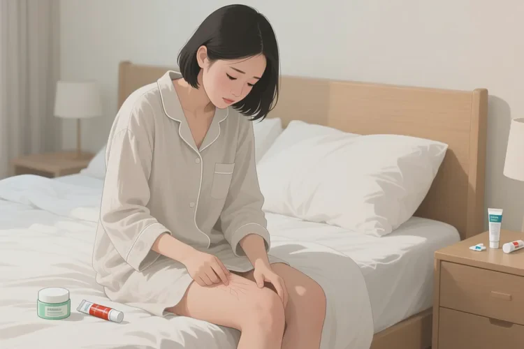 产妇大腿上偶尔起湿疹可以根治吗(图1)