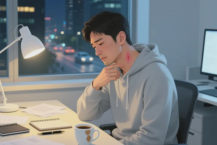 男生脖子上偶尔起湿疹可以根治吗(图1)