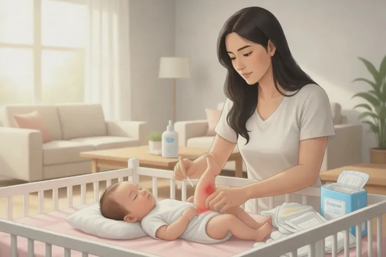 新生儿大腿上长湿疹可以根治吗(图1)