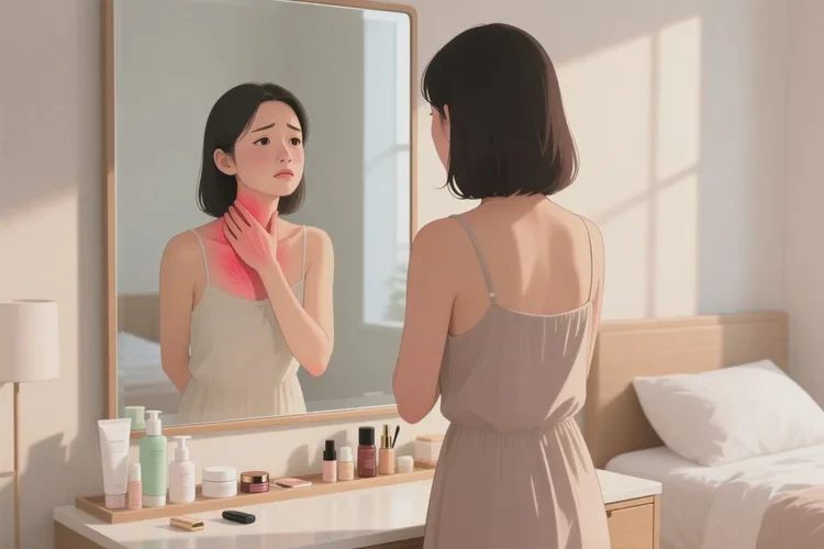 女生脖子上偶尔起湿疹可以根治吗(图1)