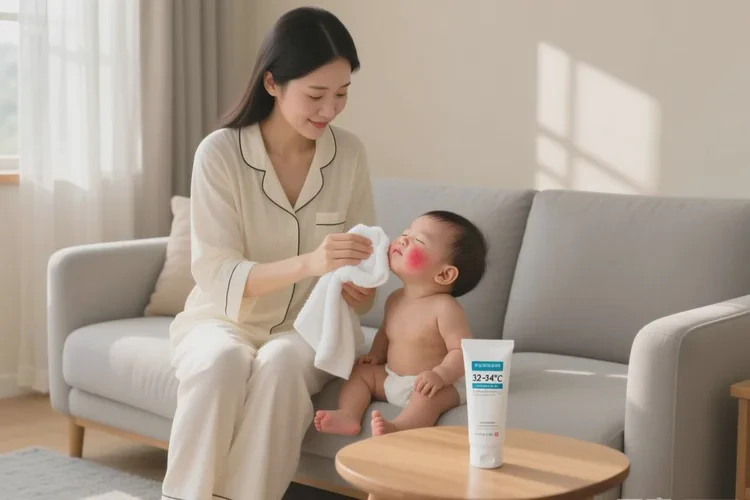 小儿面部偶尔长湿疹可以根治吗(图1)