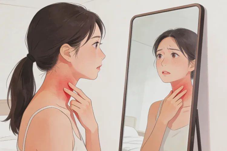 女性脖子上偶尔起湿疹可以根治吗(图1)