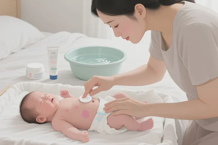 新生儿肚子上偶尔长湿疹可以根治吗(图1)