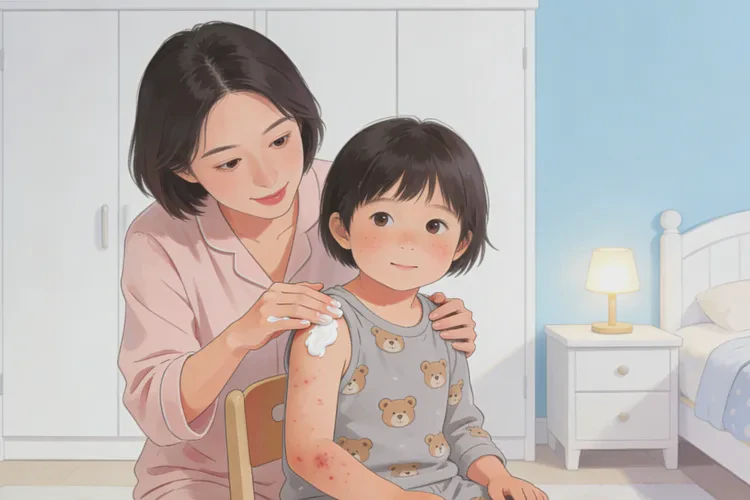 小儿手臂有湿疹可以根治吗(图1)