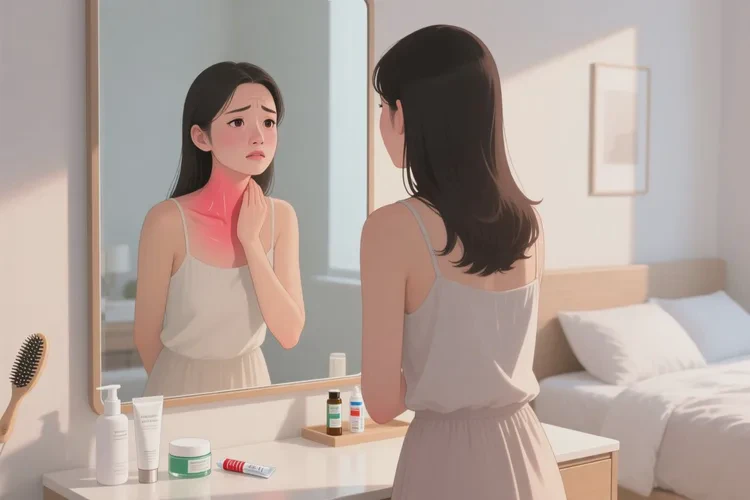 女生脖子上起湿疹可以根治吗(图1)