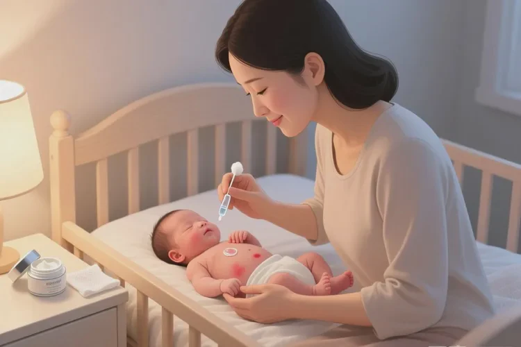 新生儿肚子上长湿疹可以根治吗(图1)