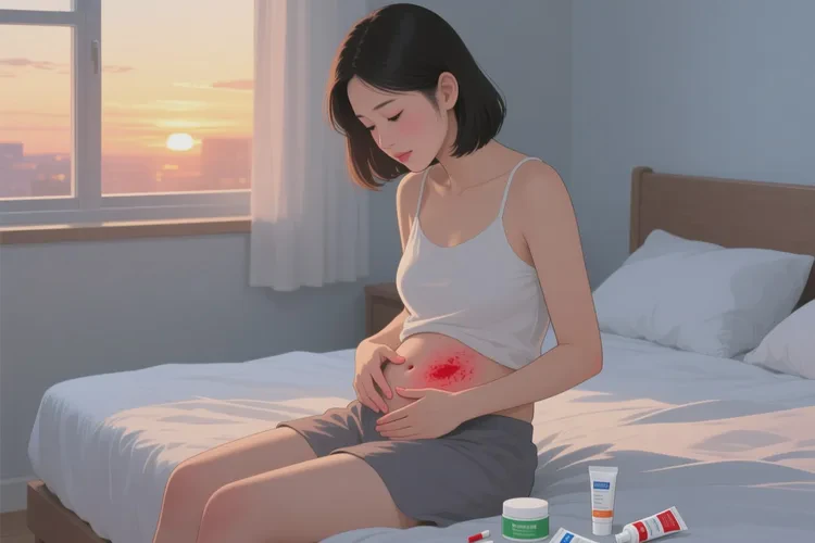 女性肚子偶尔起湿疹可以根治吗(图1)