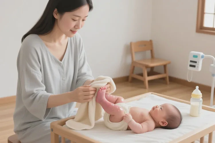 新生儿脚上偶尔起湿疹可以根治吗(图1)