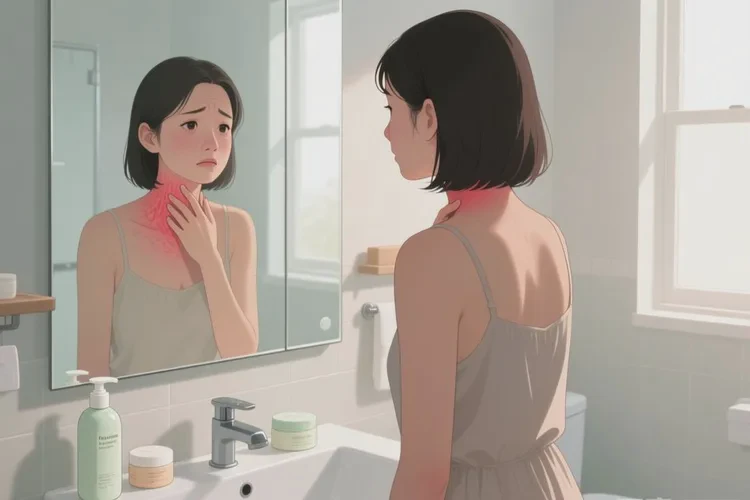 女生脖子长湿疹可以根治吗(图1)