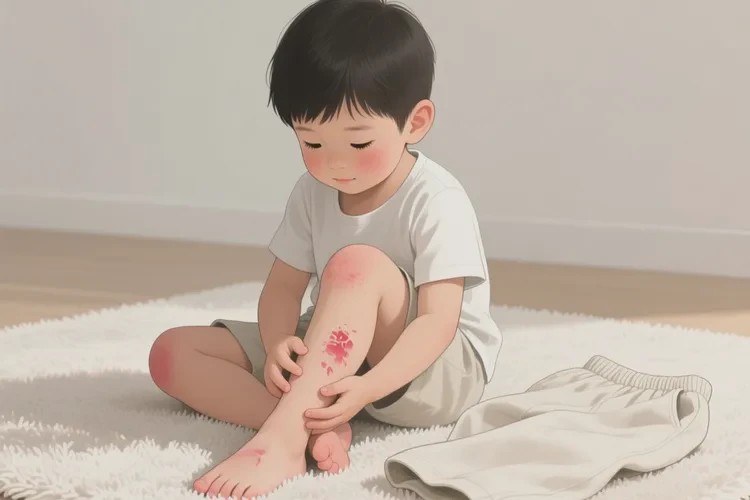 小儿小腿上偶尔长湿疹可以根治吗(图1)