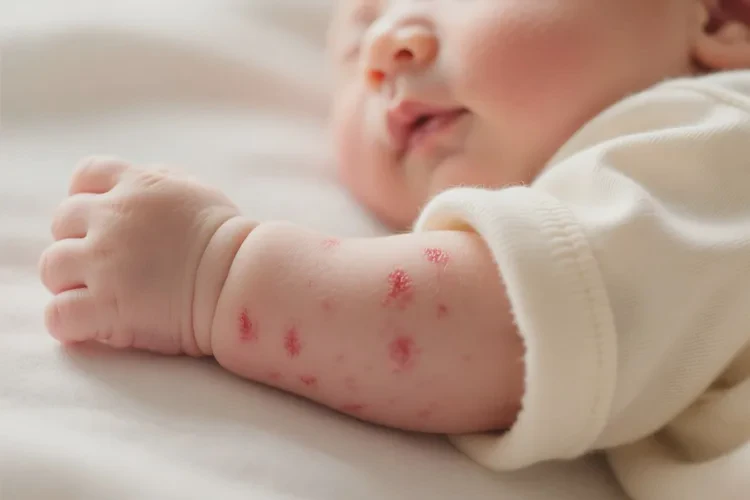 新生儿手臂上容易起湿疹可以根治吗(图2)