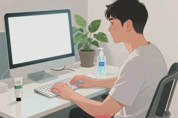 男生手上偶尔起湿疹能根治吗(图1)