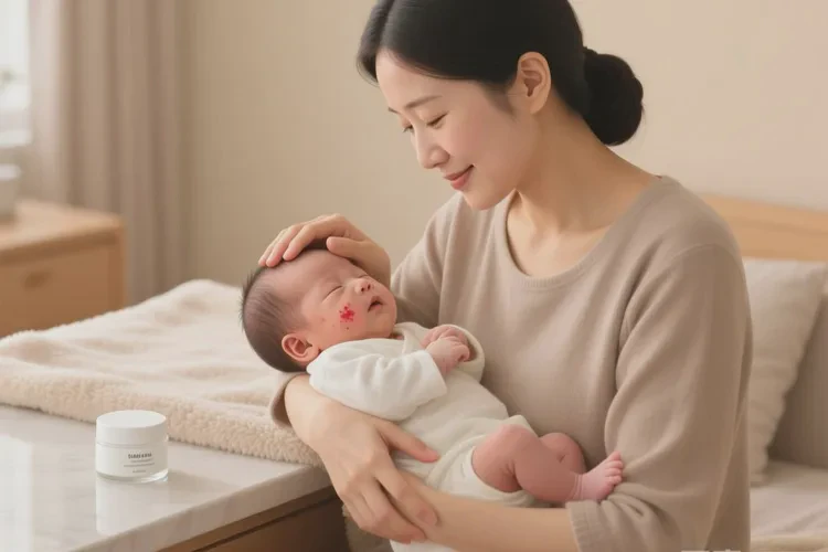 新生儿面部容易长湿疹能根治吗(图1)