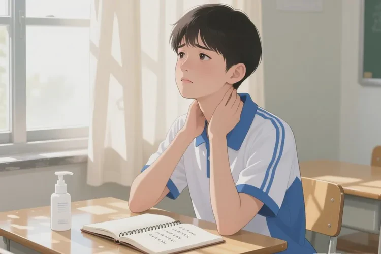 中学生脖子上偶尔长湿疹能根治吗(图1)