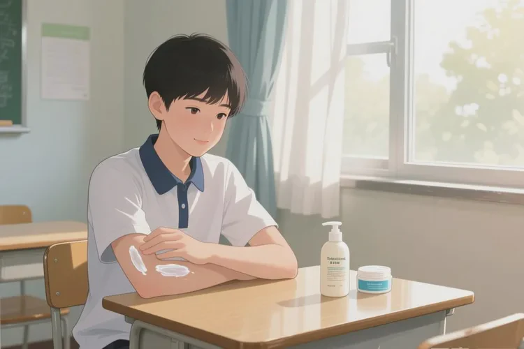 中学生手臂有湿疹能根治吗(图1)