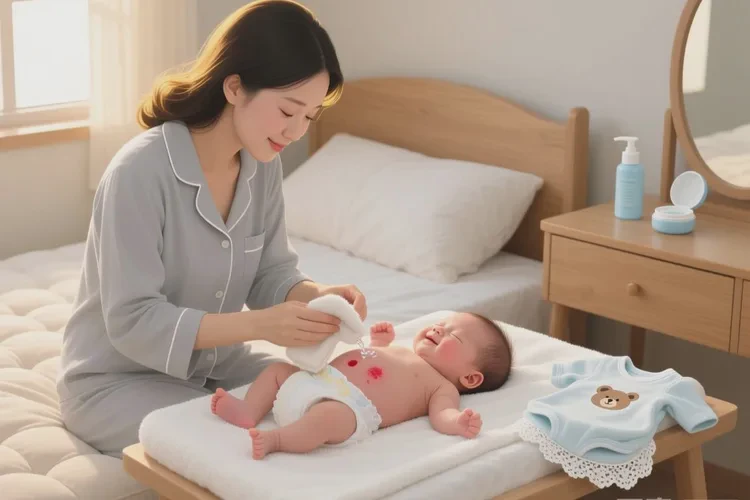 新生儿肚子上出现湿疹能根治吗(图1)