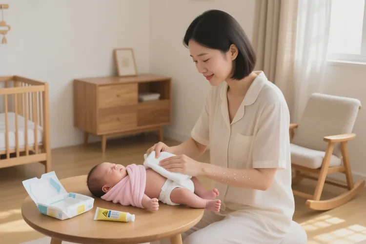 新生儿屁股上有湿疹能根治吗(图1)