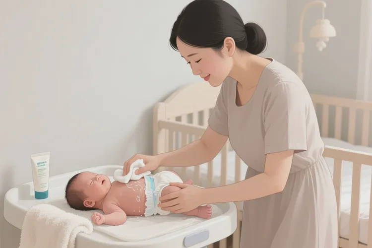 新生儿屁股上偶尔起湿疹能根治吗(图1)