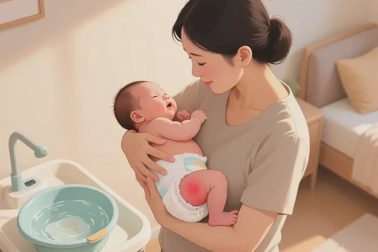 新生儿肛周偶尔起湿疹能根治吗(图1)