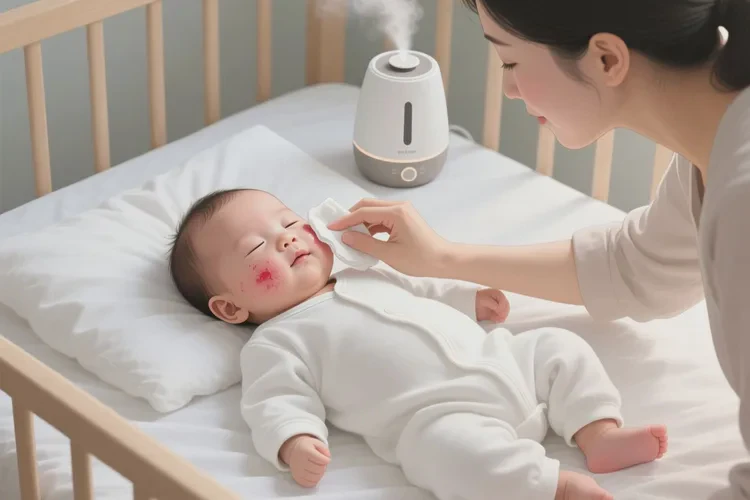 新生儿脸上经常起湿疹能根治吗(图2)