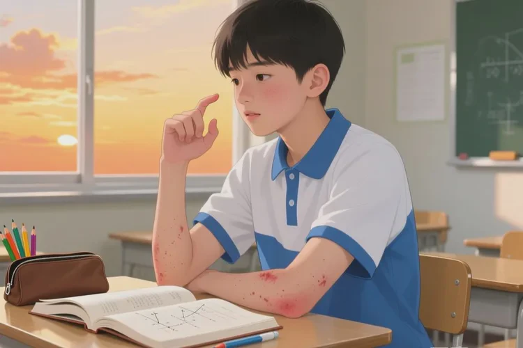 中学生手臂上出湿疹能根治吗(图1)