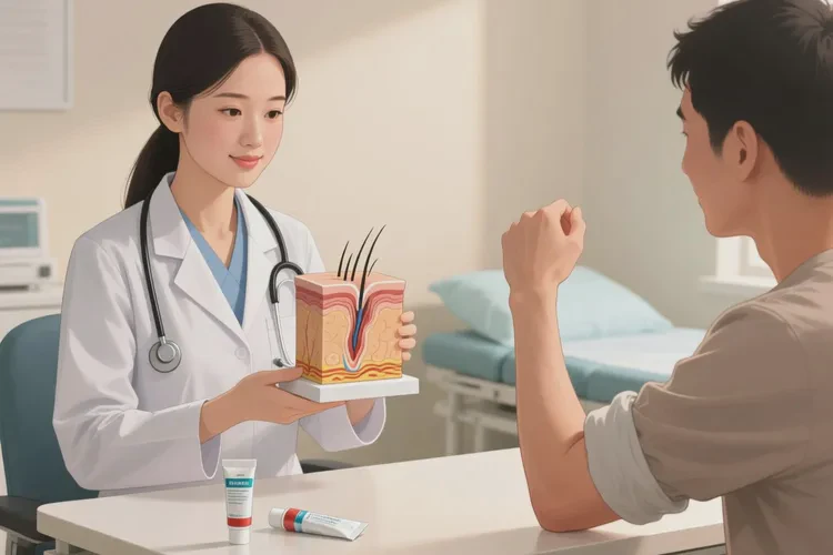 男生手臂上出现湿疹能根治吗(图3)