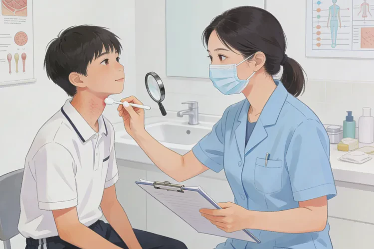 中学生脖子出湿疹能根治吗(图2)