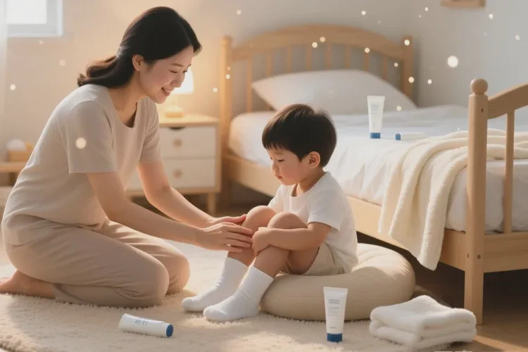 幼儿脚上偶尔长湿疹能根治吗(图1)