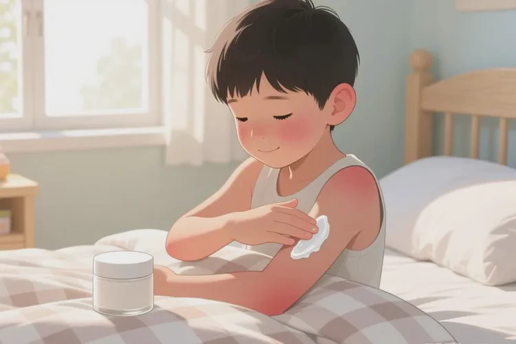 小学生手臂有湿疹能根治吗(图1)