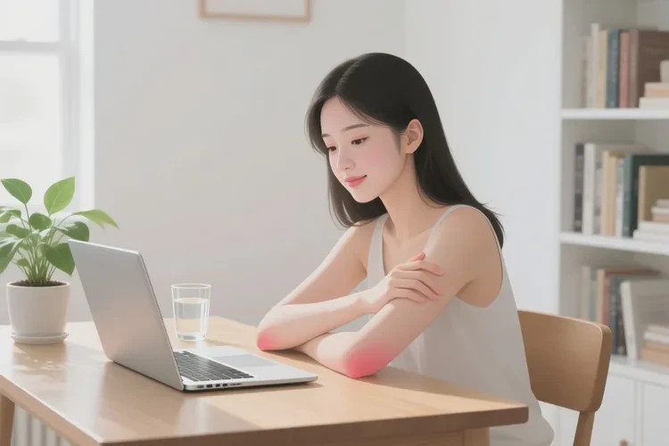 青年人手臂上偶尔起湿疹能根治吗(图1)