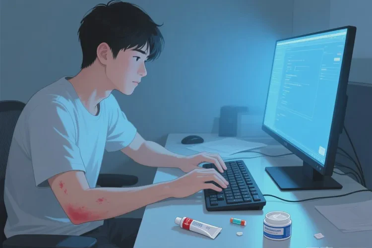 青年人手臂容易长湿疹能根治吗(图1)